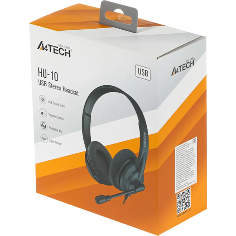 Гарнитура A4tech HU-10, цвет черный