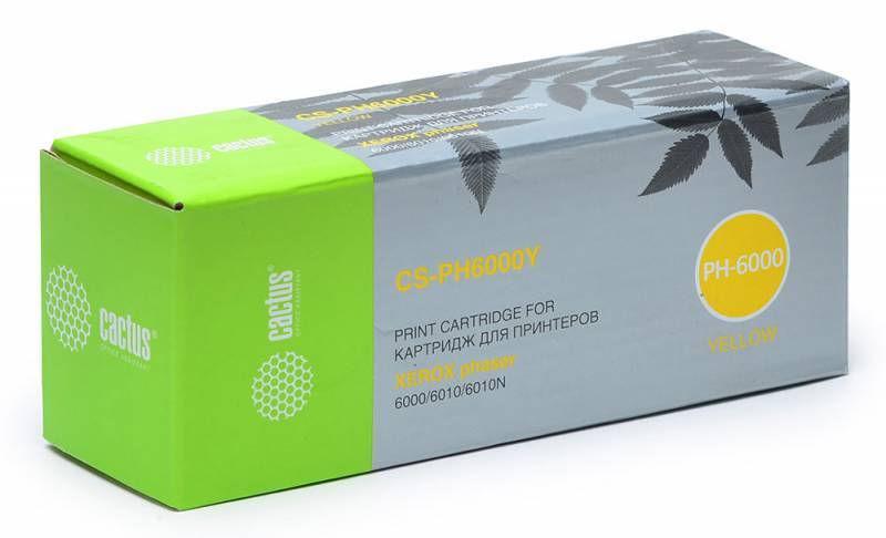 Тонер-картридж желтый Cactus CS-PH6000Y