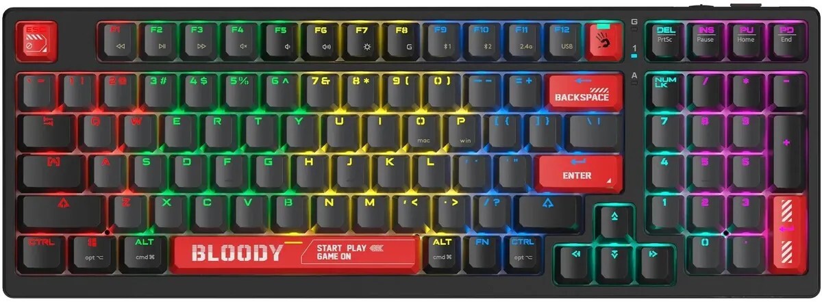 Клавиатура A4tech Bloody WS98 Pixels Red WS98, цвет черный