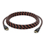 GCR Кабель Premium 5.0m HDMI 2.1, ECO Soft капрон, черно-красный, HDR 4:4:4, Ultra HD, 8K 60Hz/4K*120Hz, 3D, 48 Гбит/с, 3 Х экран с армированием, GCR-55772