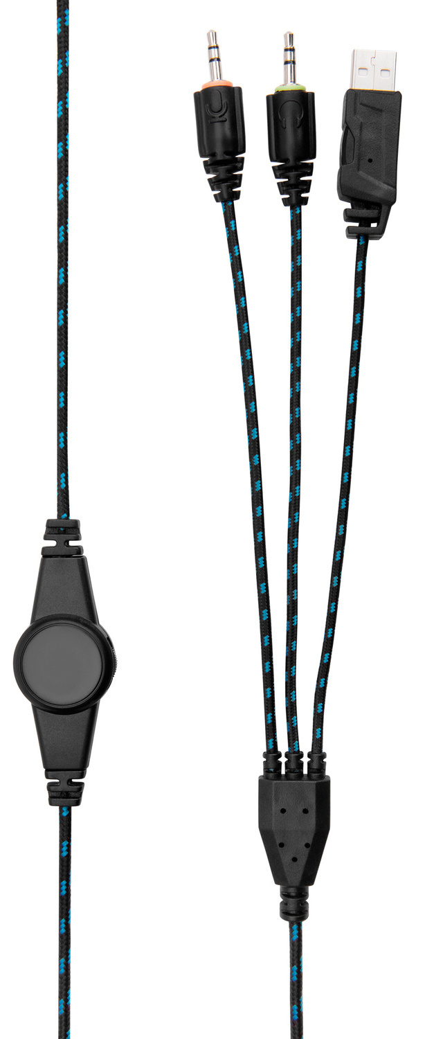 Наушники Oklick HS-L400G ZEUS, цвет голубой/черный