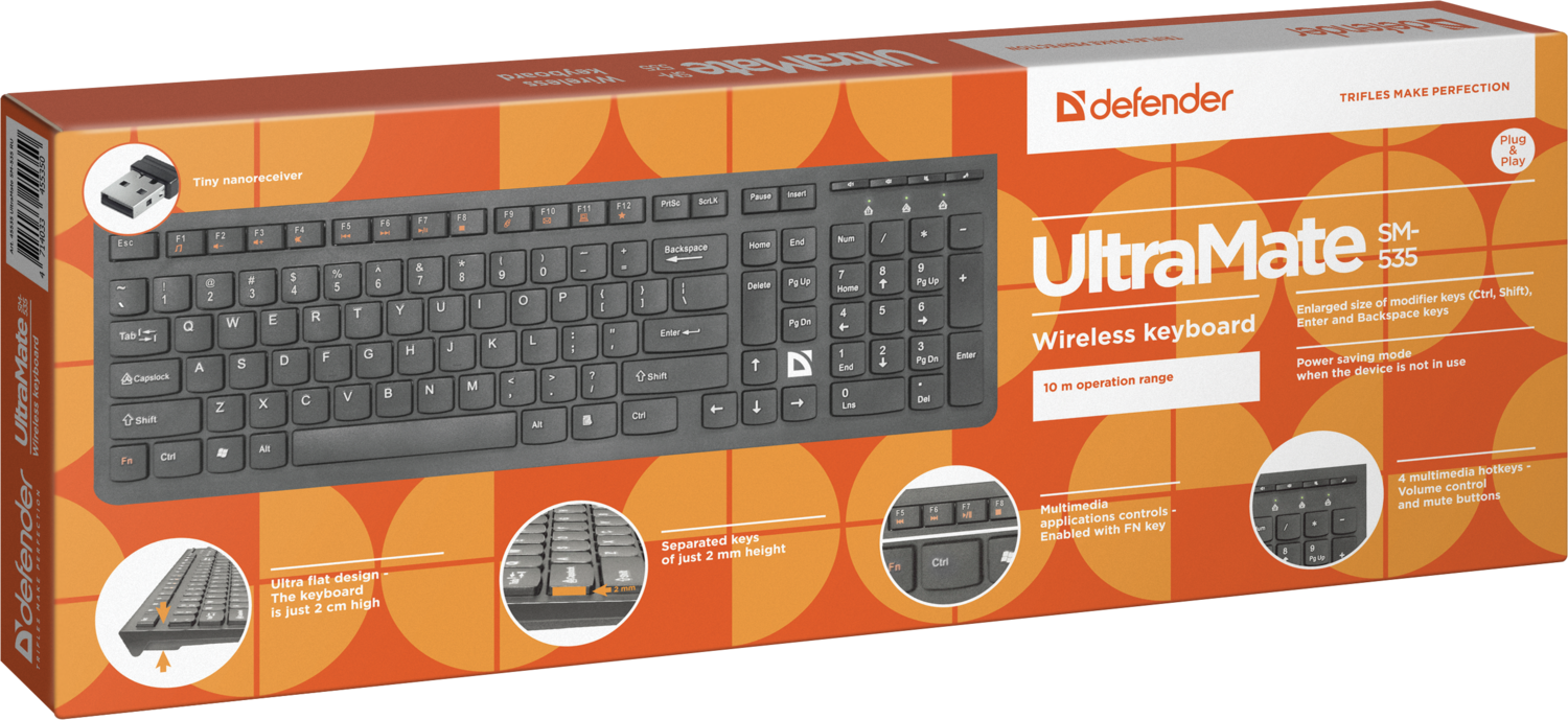 Клавиатура Defender UltraMate SM-535 45535, цвет черный