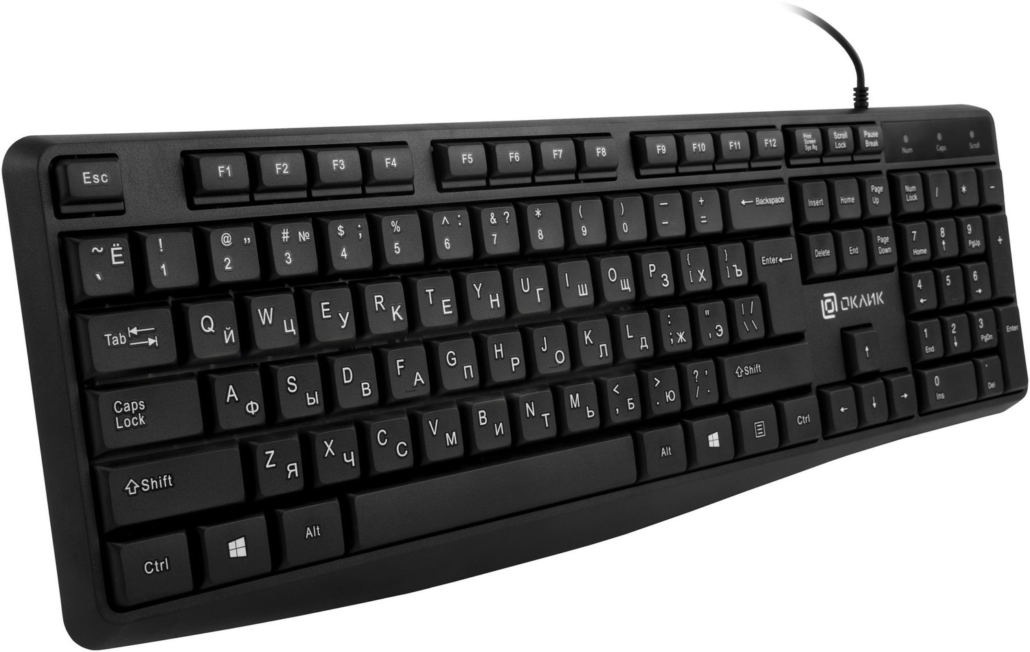 Клавиатура Oklick USB 145M 1659983, цвет черный
