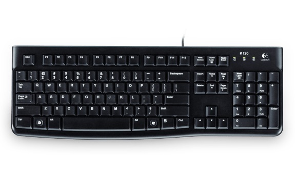 Клавиатура Logitech K120 920-002583, цвет черный  EN keyboard