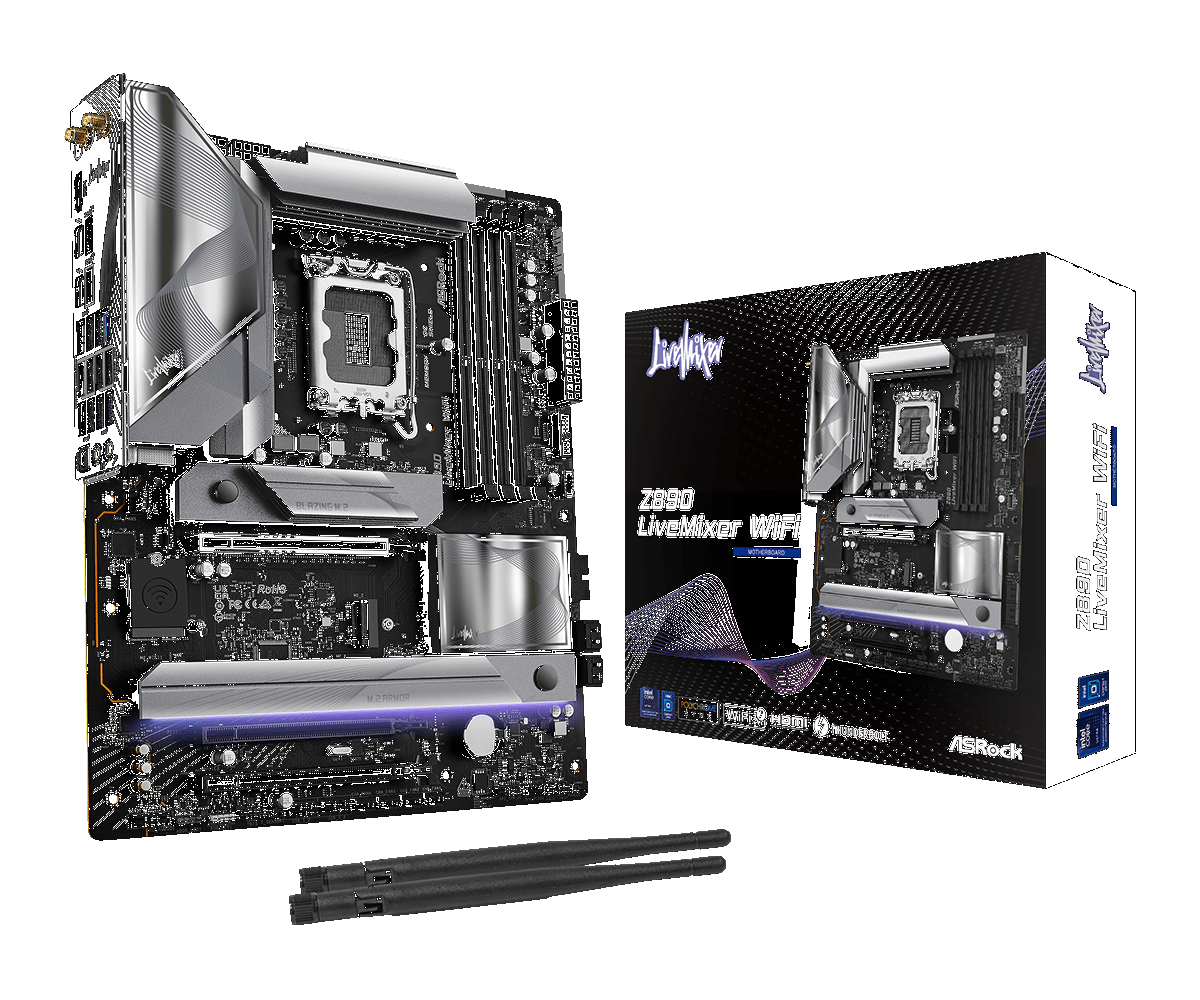 Материнская плата ASRock LGA 1851 Intel Z890 Z890 LiveMixer WiFi