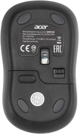 Мышь ACER OMR160 ZL.MCEEE.00M, цвет черный
