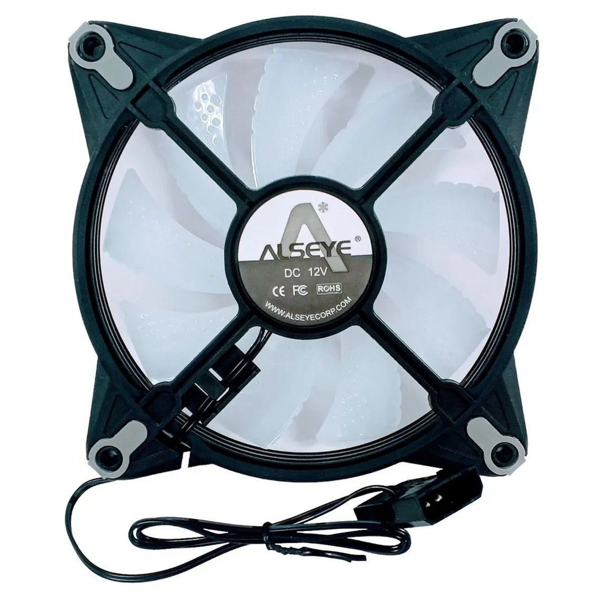 Вентилятор ALSEYE FB120-B Fan Dimensions: 120*120*25
Fan flade: 9pcs，white
Voltage: DC 12V
Current: 0.27A
Power: 3.24W
Fan speed: 1000RPM±10%
Air Flow:32.05CFM
Air Pressure: 0.98mmH2O
Noise Level: 22.5dBA
Connector: Molex 4PIN
Bearing Type: Hydraulic
Accessories: Screw x 4
Retail