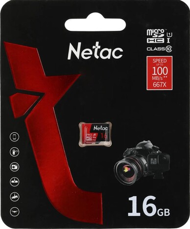 Карта памяти Netac MicroSDHC P500 Extreme PRO 16GB