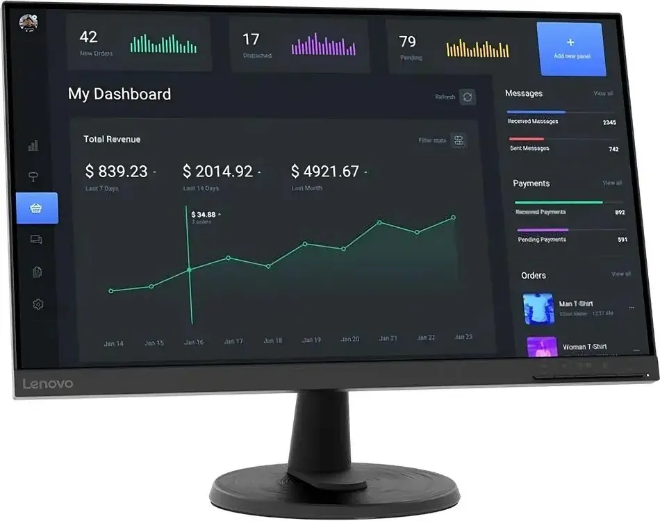 Монитор LENOVO C24-40 23.8-inch черный