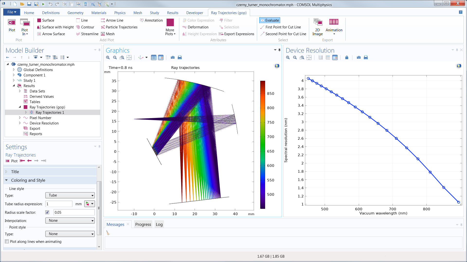 Модуль «Геометрическая оптика» для программы COMSOL Multiphysics®