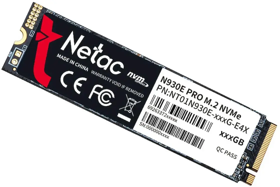 Внутренний твердотельный накопитель Netac N930E Pro PCIe 3.0 x4 M.2 2280, NVMe 128GB