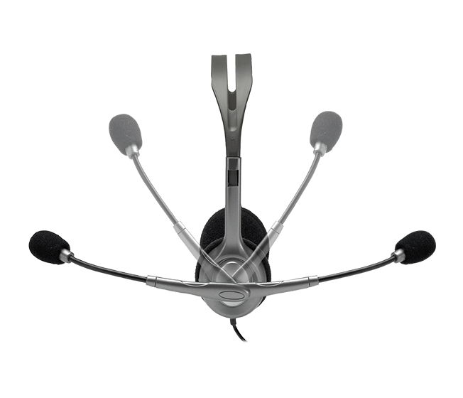 Гарнитура Logitech H110, цвет черный/серебристый