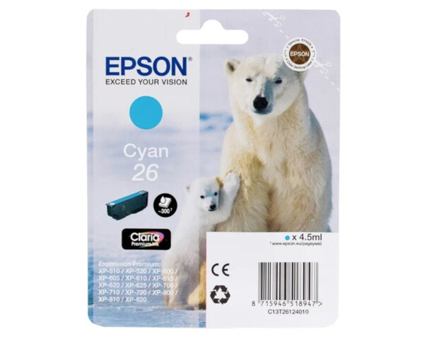

Картридж голубой Epson C13T26124012