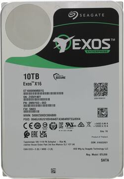 Жесткий диск  SEAGATE Exos X16 3.5  10TB 7.2K SAS 12Gb/s