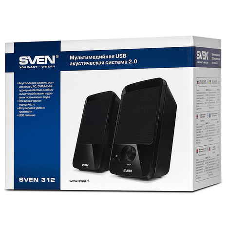 Колонки SVEN Stereo 312 (черный)