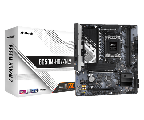 Материнская плата ASRock AM5 AMD B650 B650M-HDV/M.2