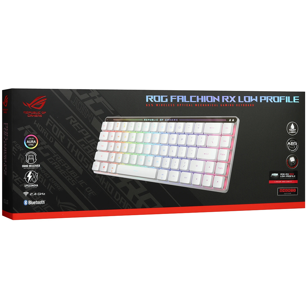 Клавиатура ASUS ROG FALCHION RX LP 90MP03EC-BKRA10, цвет белый