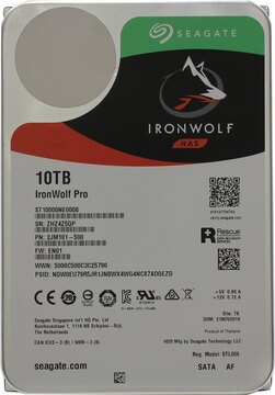 Жесткий диск  SEAGATE IronWolf Pro 3.5  10Tb 7.2K SATA3