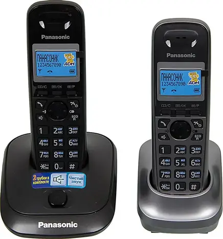 SIP-DECT телефон Panasonic TG2512, 2 трубки