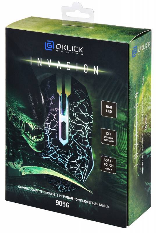 Мышь Oklick Мышь 905G INVASION 405626, цвет черный