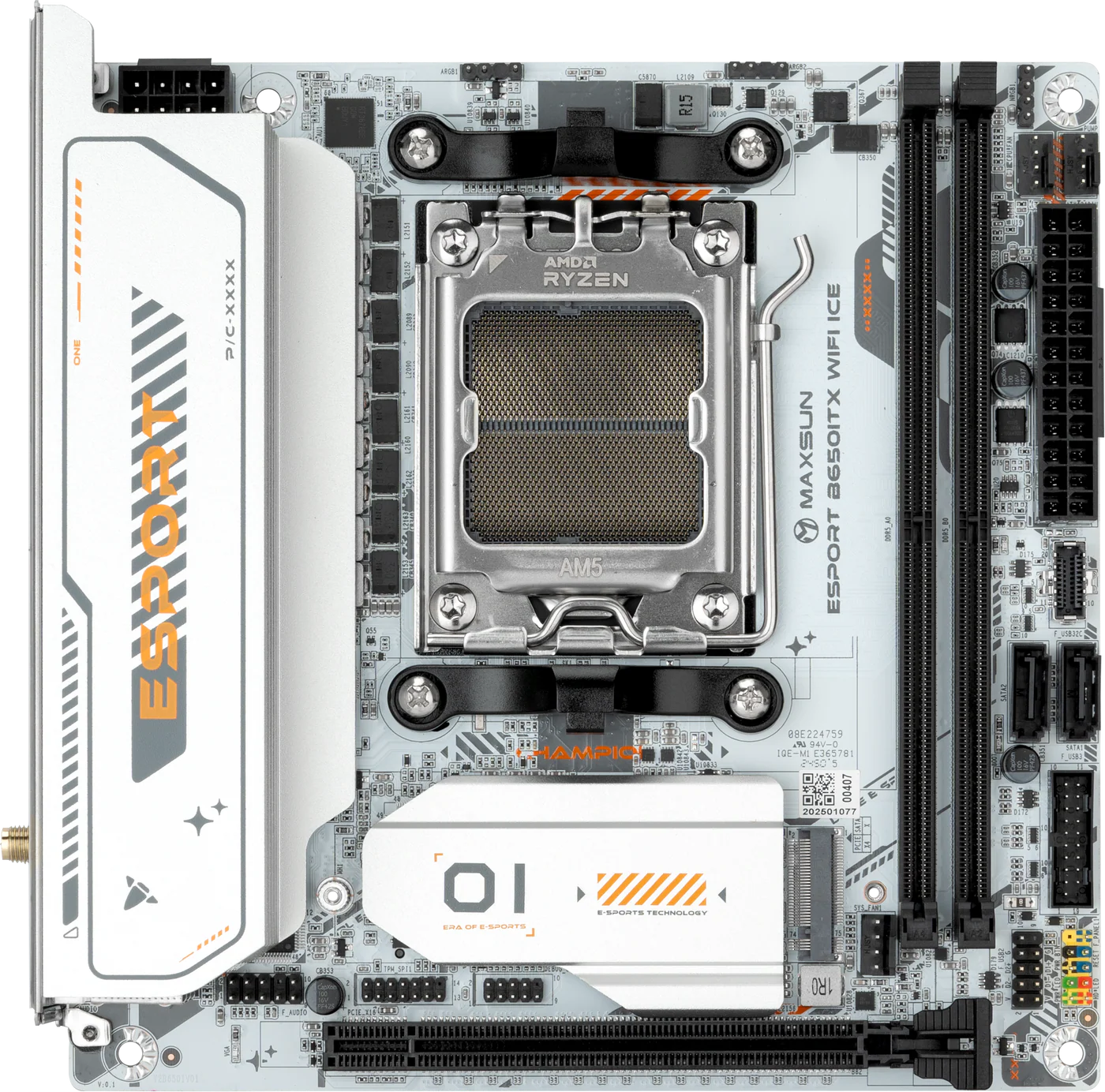 Материнская плата Maxsun AM5 AMD B650 eSport B650ITX WIFI ICE