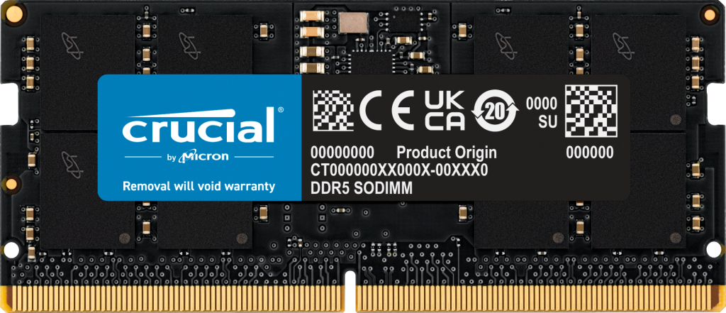 Оперативная память Crucial Micron DDR5 5600МГц  SODIMM 16Гб, CT16G56C46S5