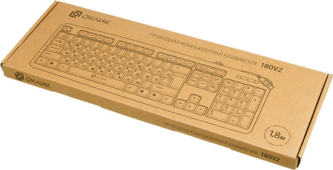 Клавиатура Oklick KeyBoard 180V2 1185956, цвет черный