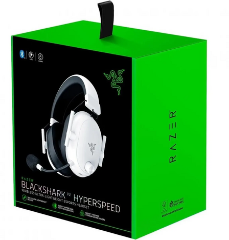 Bluetooth-гарнитура Razer Blackshark V2 HyperSpeed, цвет белый/черный