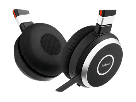 Bluetooth-гарнитура Jabra Evolve EVOLVE 65 Stereo, цвет красный/черный/серебристый