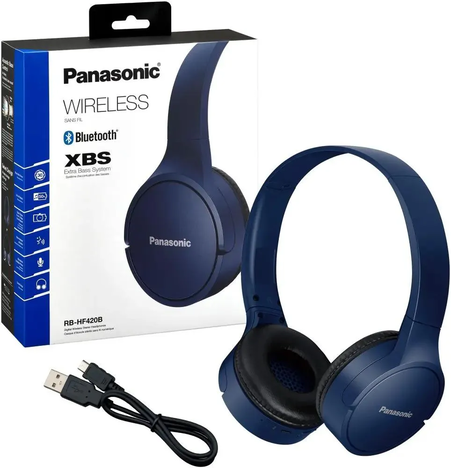 Bluetooth-гарнитура Panasonic RB-HF420BGE, цвет синий/черный