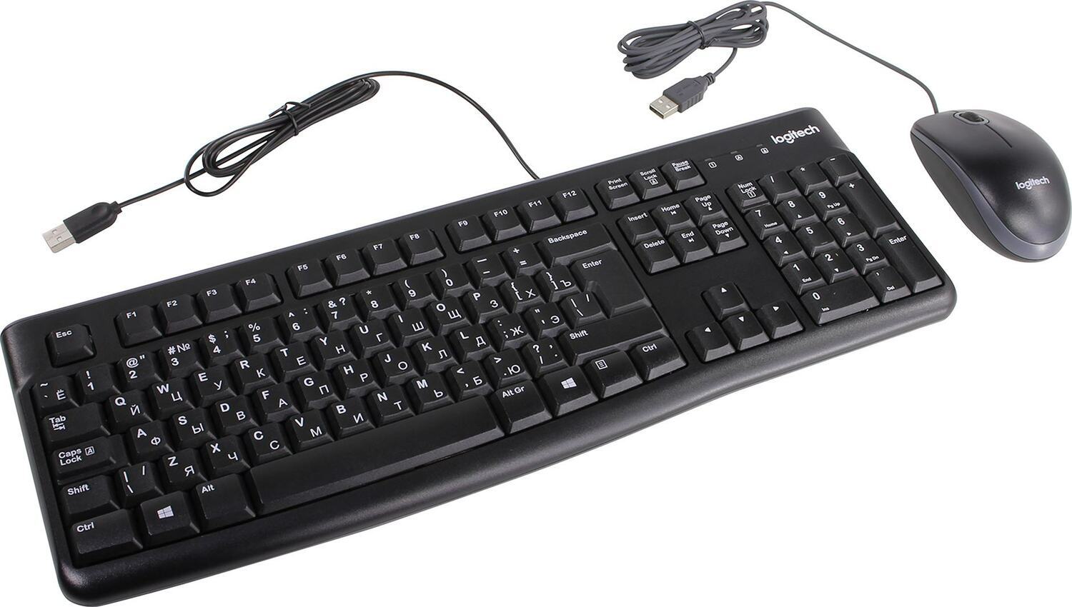 Клавиатура+мышь Logitech MK120 920-002561, цвет черный