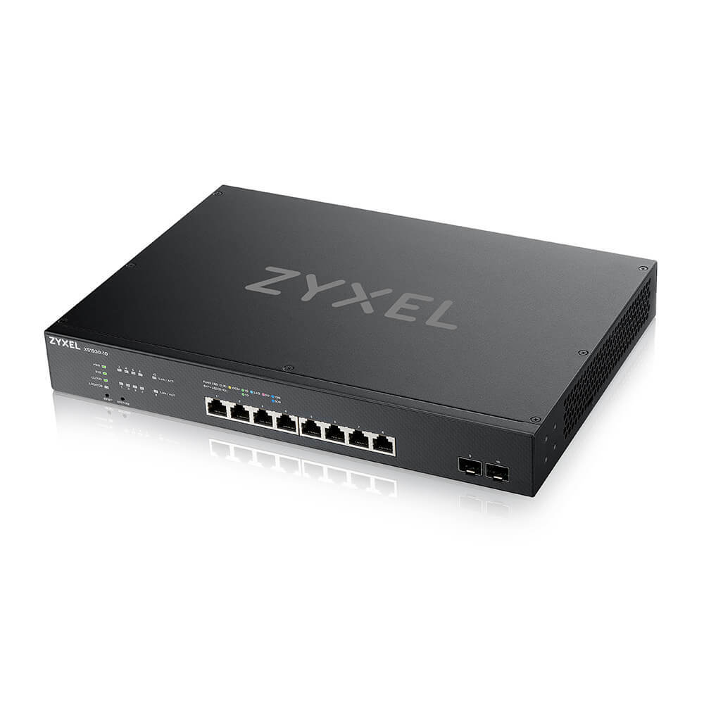 ZYXEL Hybrid Smart Switch ZYXEL NebulaFlex XS1930-10, rack 19 ", 8xRJ-45: 1 / 2.5 / 5 / 10G, 2xSFP +, standalone / cloud management