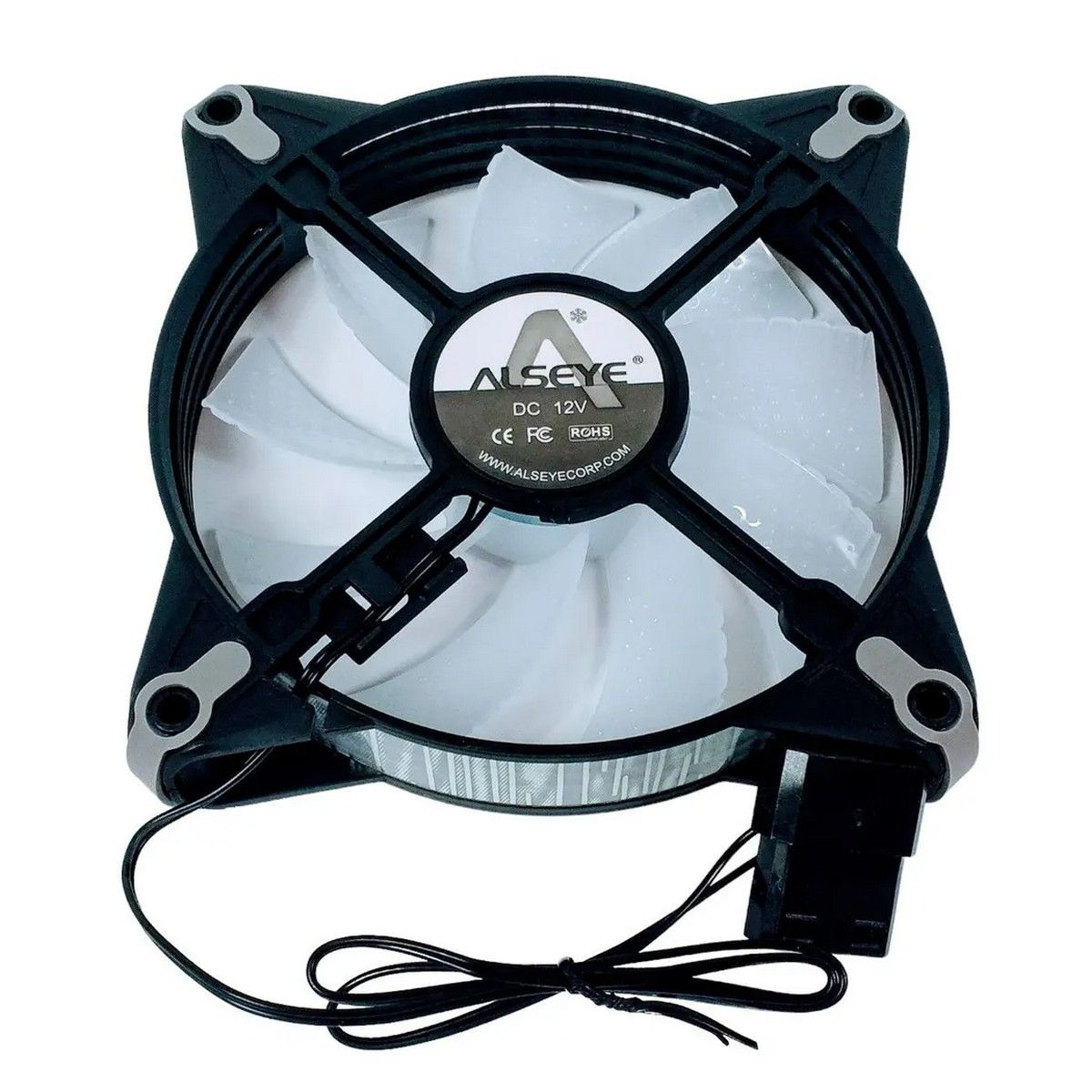 Вентилятор ALSEYE FB120-B Fan Dimensions: 120*120*25
Fan flade: 9pcs，white
Voltage: DC 12V
Current: 0.27A
Power: 3.24W
Fan speed: 1000RPM±10%
Air Flow:32.05CFM
Air Pressure: 0.98mmH2O
Noise Level: 22.5dBA
Connector: Molex 4PIN
Bearing Type: Hydraulic
Accessories: Screw x 4
Retail