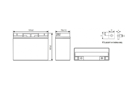 Сменная батарея для ИБП WBR GP 12170
