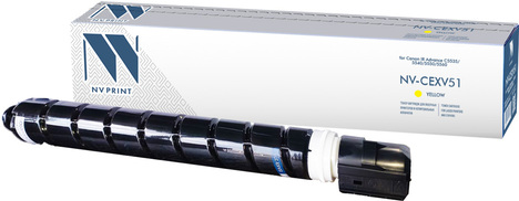 Тонер-картридж желтый NVPrint для Canon, NV-CEXV51Y