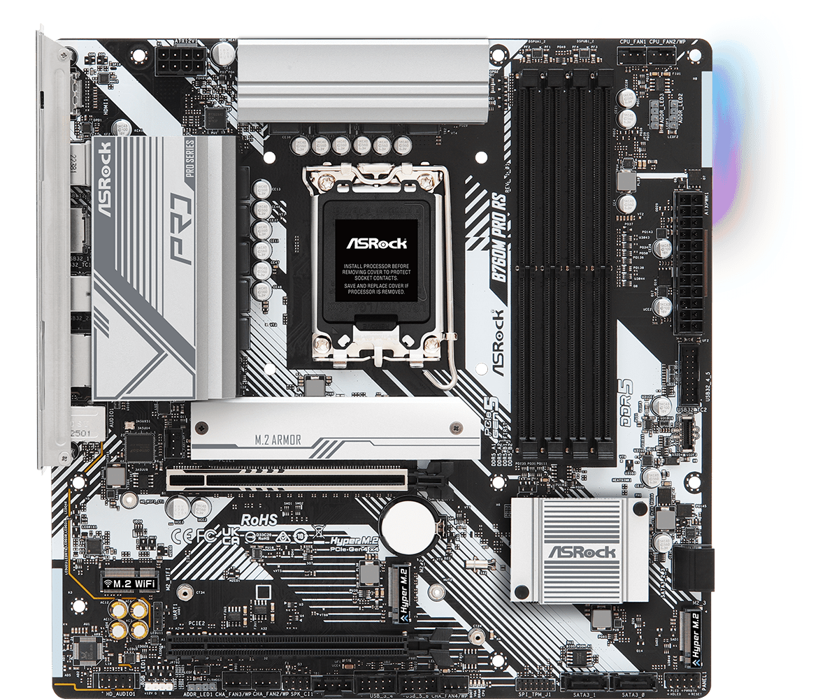 Материнская плата ASRock LGA 1700 Intel B760 B760M PRO RS
