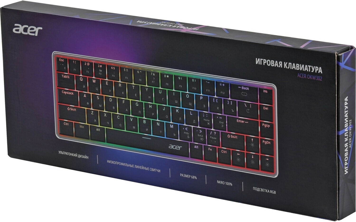 Клавиатура ACER OKW302 ZL.KBDCC.01C, цвет серебристый