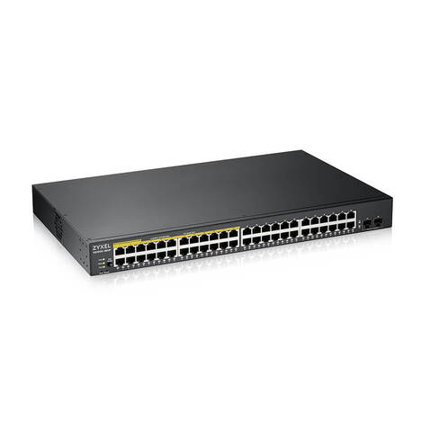 Zyxel GS1900-48HPv2 Smart L2 PoE + switch, rack 19 ", 48xGE (24xPoE +), 2xSFP, PoE budget 170 W