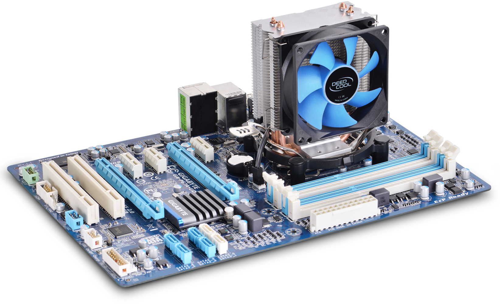 Устройство охлаждения(кулер) Deepcool Ice Edge Mini FS V2.0 Soc-AM5/AM4/1200/1700/1851 черный/синий 3-pin 25dB Al+Cu 100W 276gr Ret (DP-MCH2-IEMV2)