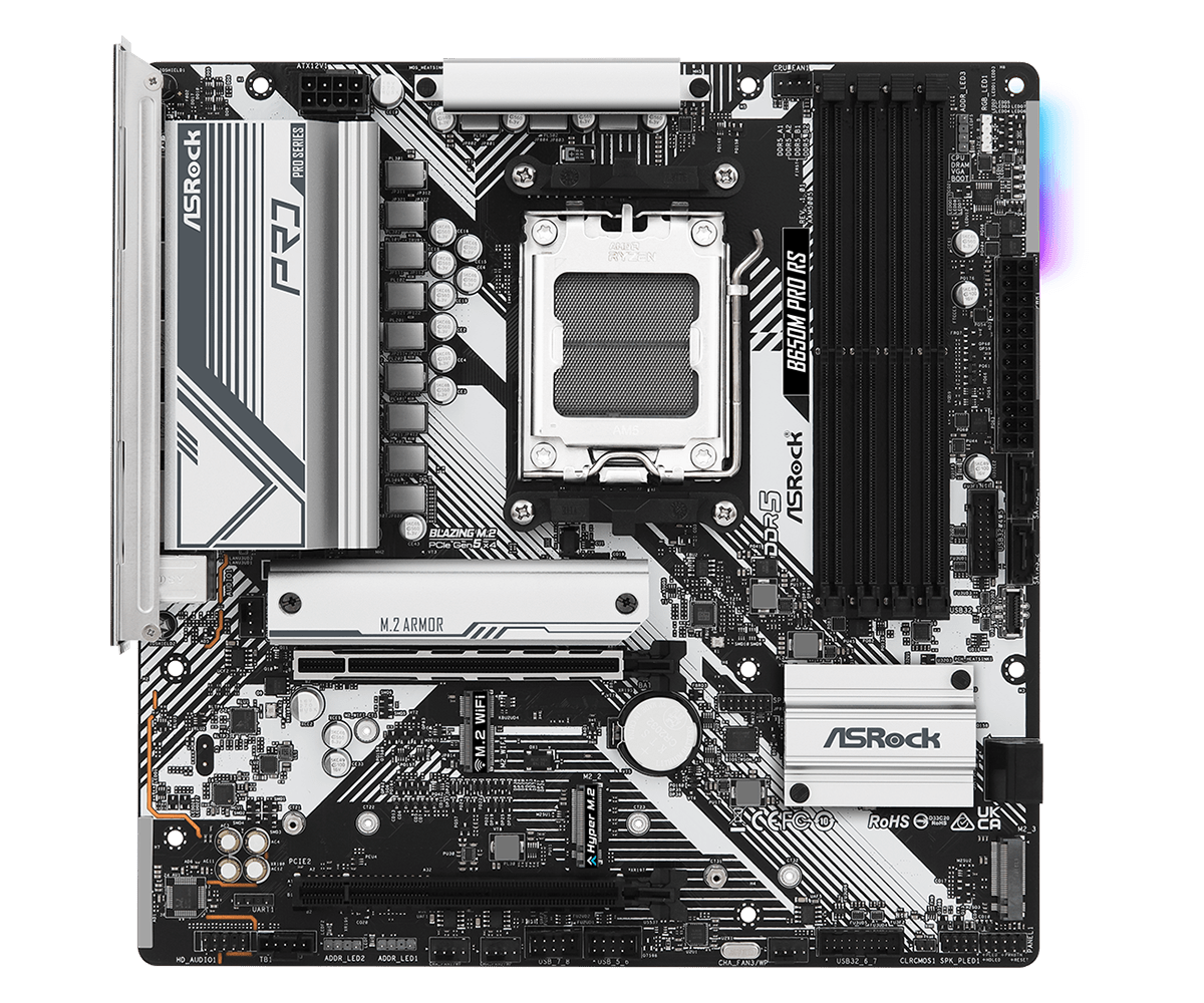Материнская плата ASRock AM5 AMD B650 B650M PRO RS