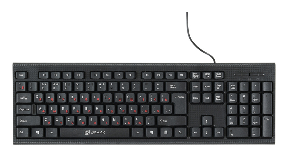 Клавиатура+мышь Oklick KB+M 630M 1091260, цвет черный