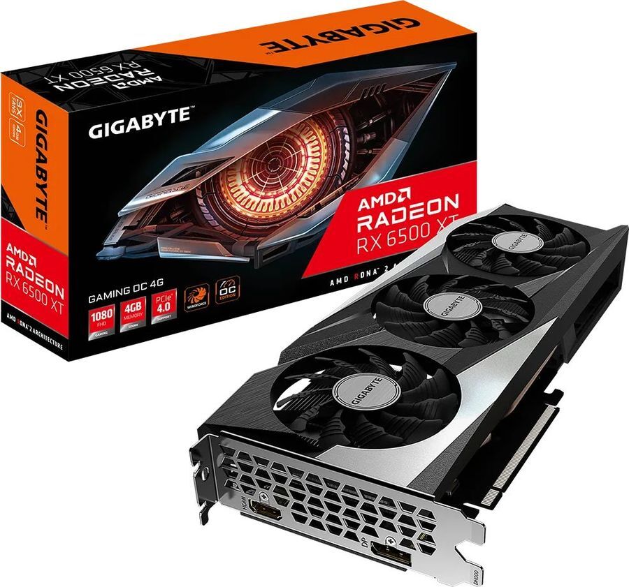 Видеокарта Gigabyte Radeon RX 6500 XT 4 ΓБ Retail