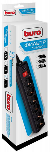 Сетевой фильтр Buro Сетевой фильтр 600SH-5-B