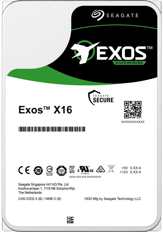 Жесткий диск  SEAGATE Exos X16 3.5  12TB 7.2K SATA3