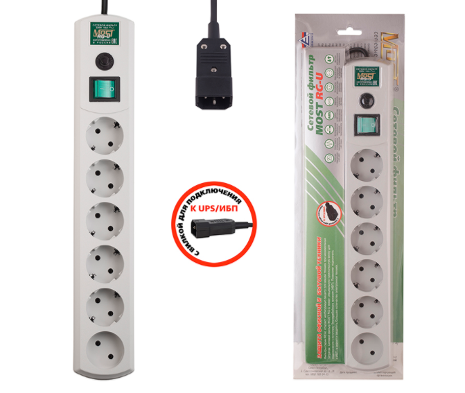 Сетевой фильтр Most Сетевой фильтр RG-U 3м (6 розеток)