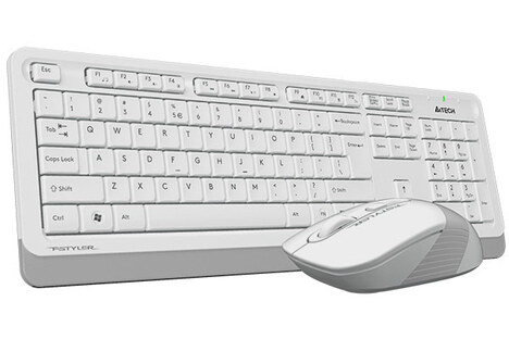 Клавиатура+мышь A4tech Клавиатура + мышь Fstyler FG1010 FG1010 WHITE, цвет белый