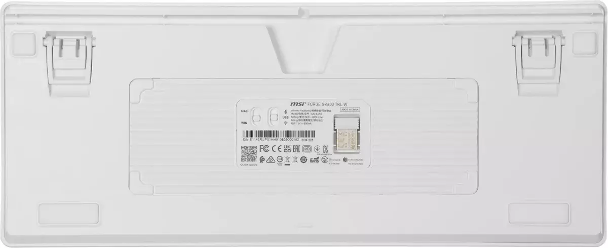 Клавиатура MSI FORGE GK600 TKL WIRELESS SKY S11-43RUP01-HH9, цвет серый