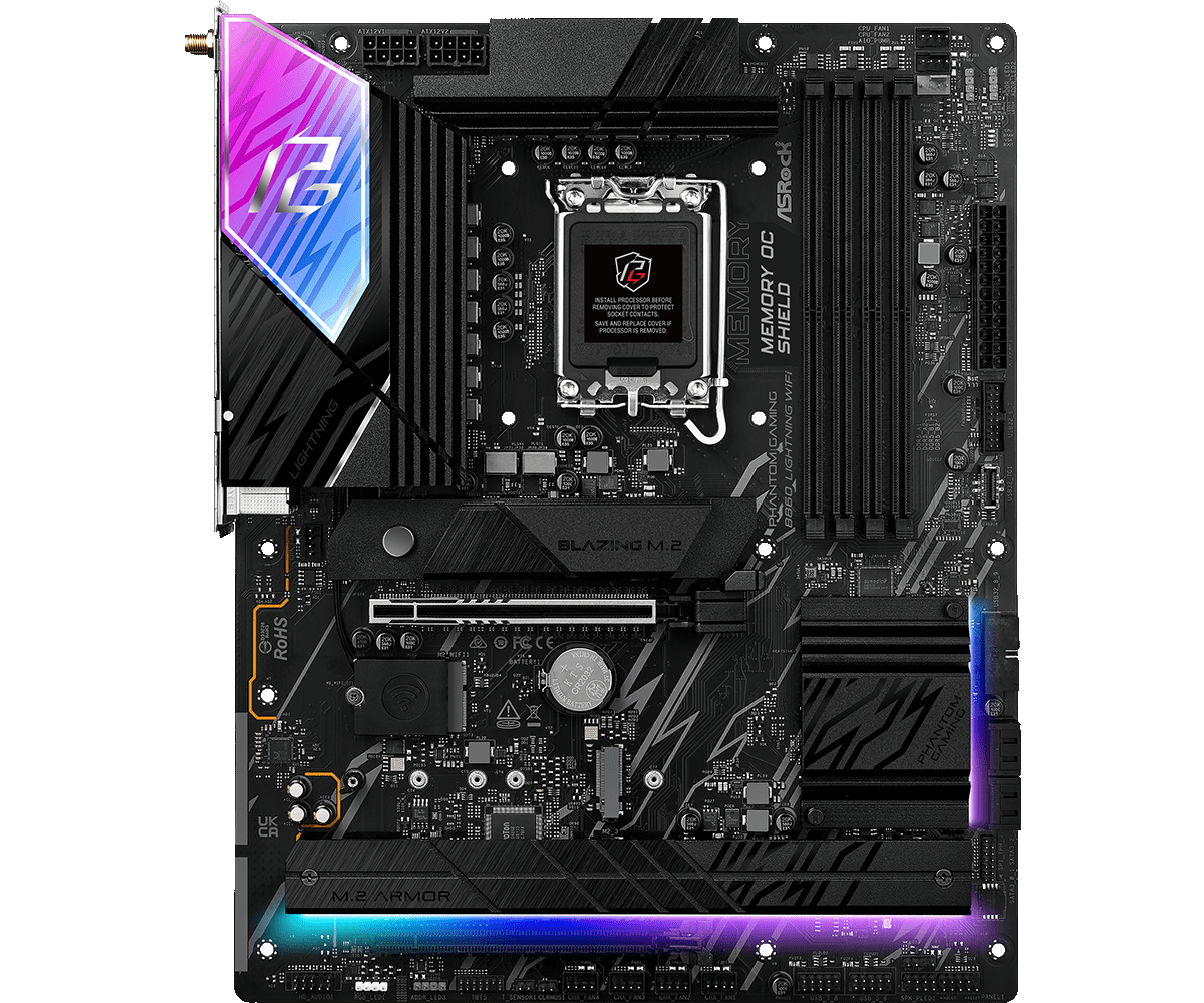 Материнская плата ASRock LGA 1851 Intel B860 B860 LIGHTNING WIFI