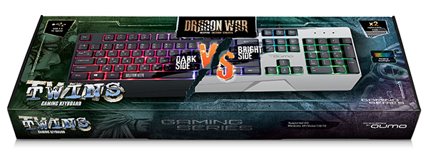 Клавиатура Qumo Клавиатура Twins K68 33351_Qumo, цвет черный