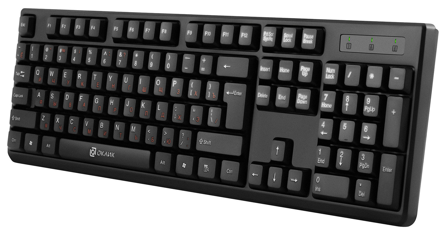 Клавиатура Oklick KeyBoard 100M 654570, цвет черный